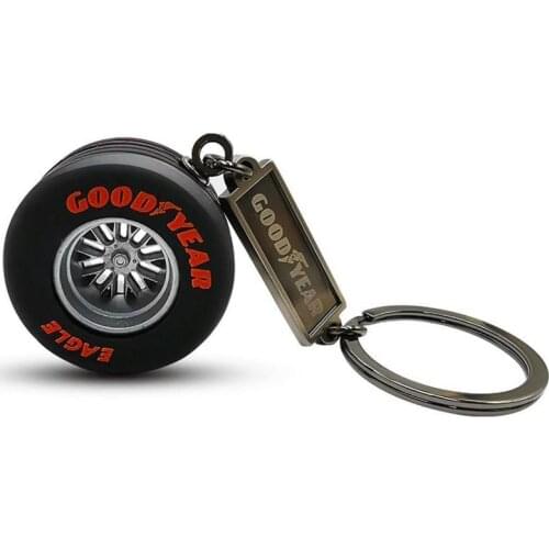 New Fashion Simulation Cartoon Small Tire Keychain Bag Unisex For Car Lovers Pendant Ring Car Gift Q5B2