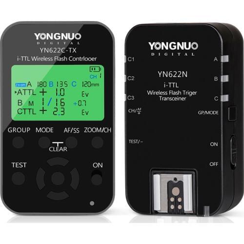 New Yongnuo YN622N-TX Transmitter Controller + YN622N Transceiver Receiver Wireless i-TTL Flash Trigger Kit for Nikon YN968N