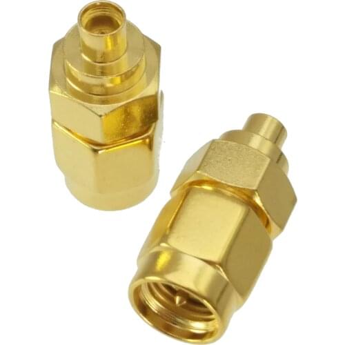 10pcs Adapter converter SMA male plug to MMCX female jack RF COAXIAL Connector