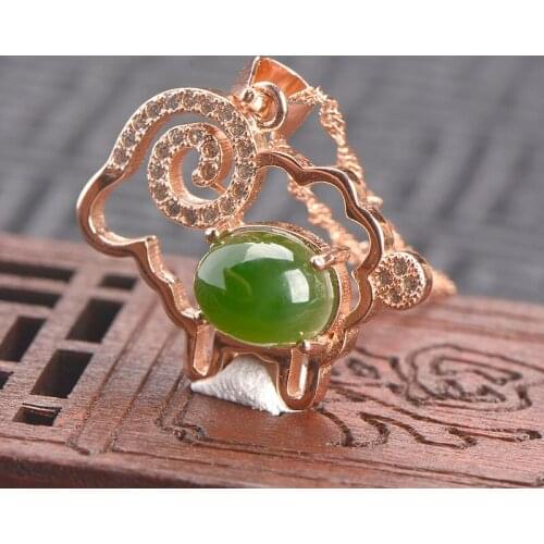 Boutique Hetian jadees lamb pendants lovely and delicate inlaid jades pendants for girlfriend and lover