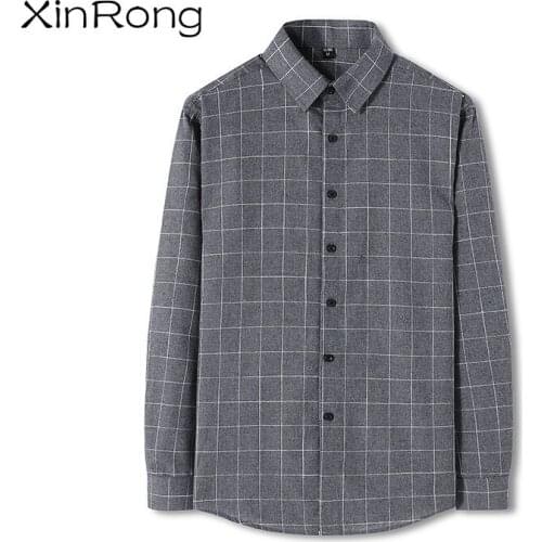 Spring and autumn slim mens shirt 2021 Korean version of plaid stitching shirt trend jacket youth casual bottoming shirt top