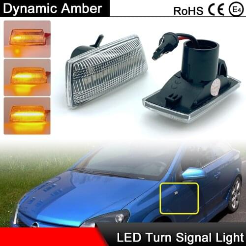 Clear Lens LED Side Marker Light Dynamic Turn Signal Lamp For Opel Astra Chevrolet Aveo Holden Cruze Cadillac Buick Daewoo
