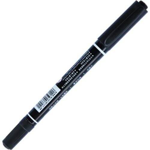 1pcs Non-toxic Permanent Makeup Tattoo Pen Oily Pens Dual-Tip Black Tattoo Skin Marker Piercing Marking Pen Tattoo Supply