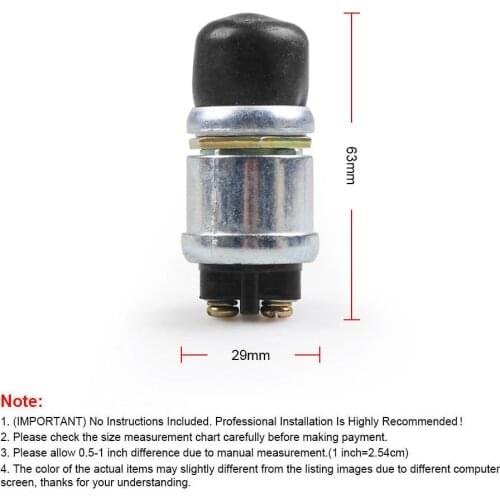 Heavy Duty Momentary Switch 50A 12V Waterproof Car Boat Track Switch Push Button Horn Engine Start Starter