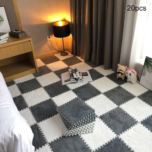 10/20 Pcs/Lot Soft Plush Kids Rug Baby Play Mat Toys Eva Foam Infant Developing Mat Rug Puzzle Interlock Floor Mats 30*30 CM