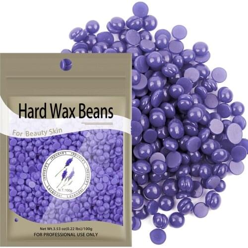 100g/Pack Lavender Rose Wax Beans Depilatory Hot Film Wax Pellet Women Men Bikini Legs Arm Body Face Hair Remove Solid Bean