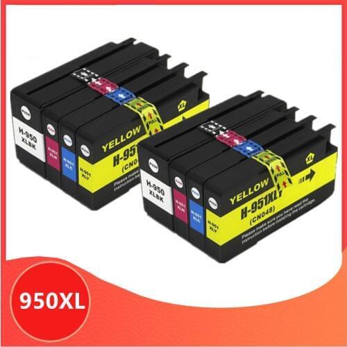 2sets Compatible For HP 950XL 951XL for hp950 950 951 Ink Cartridges Officejet Pro 8100 8600 8610 8615 8620 8625 251dw 276dw