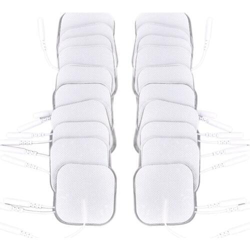 20Pcs Electrode Pads for Tens Digital Therapy Machine Self Adhesive Reusable with 2Mm Plug for Tens 3000,Ems Digital Therapy Mac