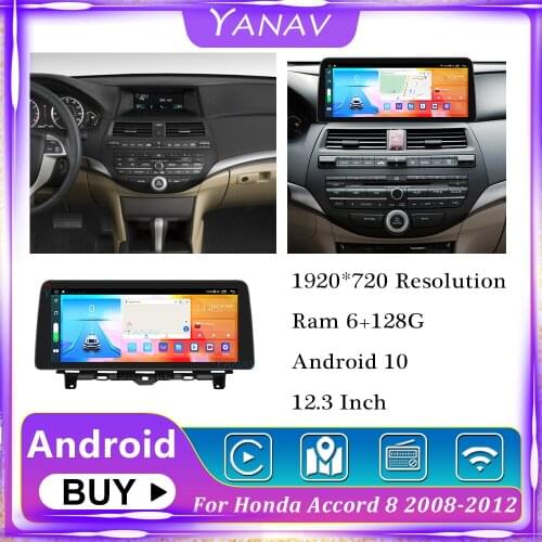 2 Din Android Car Radio For Honda Accord 8 2008-2012 Auto Multimedia system Video GPS Navigation MP4 DVD Player Stereo receiver