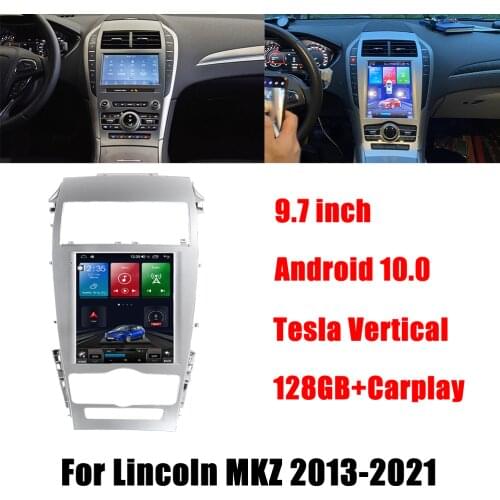 Car Radio Android HD Tesla Vertical Screen GPS Navigation For Lincoln MKZ 2013-2021 Video Stereo Multimedia Player Head Unit