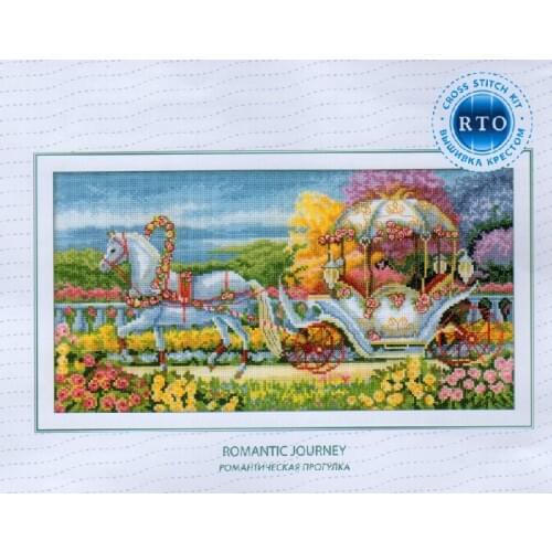 FREE Shipping Top Quality popular counted cross stitch kit romantic journey horse carriage coach