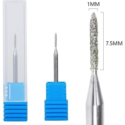 BNG 1*7.5MM Tungsten Carbide Nail Drill Bit Electric Nail Mills Cutter for Manicure Machine Nail Files Accessories