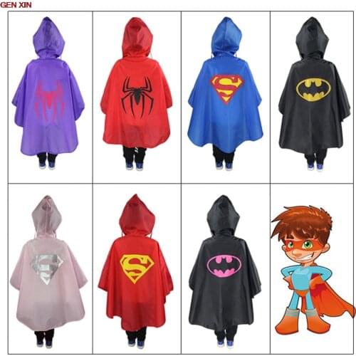 Childrens raincoat Kids Rain Coat Cartoon rain cost Children Cartoon Poncho Single-person Rainwear Rainsuit Boys Girls Poncho