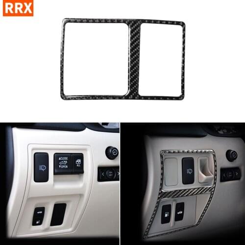 For Lexus IS250 300 350C 2006-2012 Carbon Fiber Trunk switch Cover Trim Sticker Fuel Tank Button Frame Stickers Car Accessories