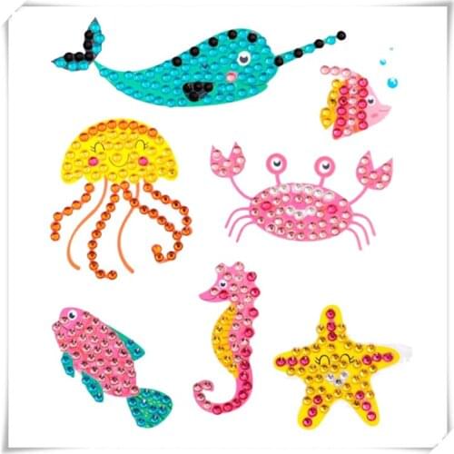 Dropshipping No.22 5D DIY Diamond Painting Stickers Kit for Kids, Embroidery Diamond Art Mosaic Stickers Sets By Numbers kid Kit