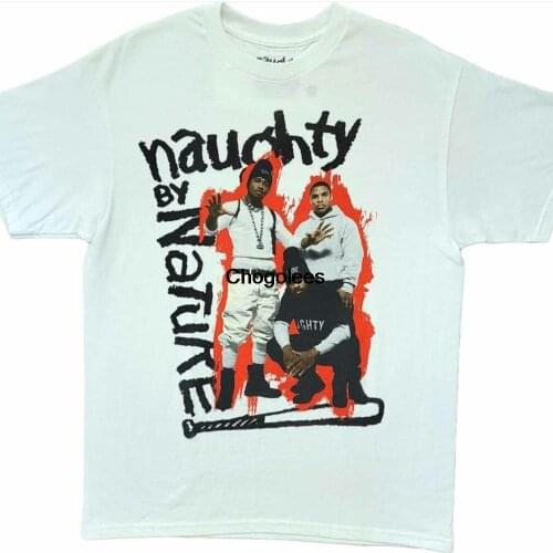 Mens Naughty by Nature Blue Vintage Streetwear Hip Hop Retro Rap T Shirt Tee Naughty Mind T Shirt