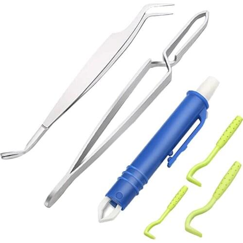 6Pcs/Set Pet Flea Remover Tool Scratching Hook Remover Pet Cat Dog Grooming Supplies Tick Picker Flea Removal Extractor Tools