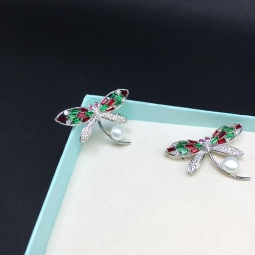 LANZYO Natural fresh water pearl happiness flower series Brooch new xz075