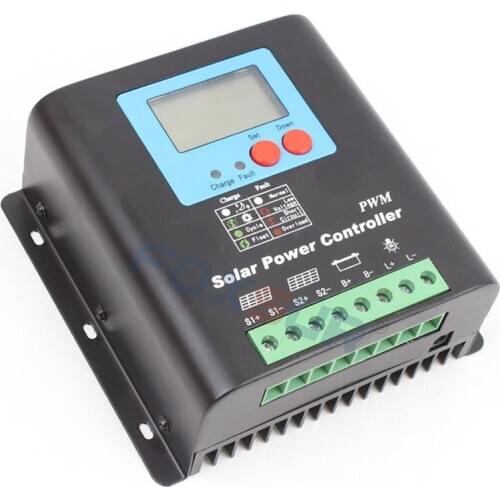Charge Controller 12V 50A PWM Solar Panel with LED indicate the batttery Capacity Off Grid PV Controller Solar Aluminum housing