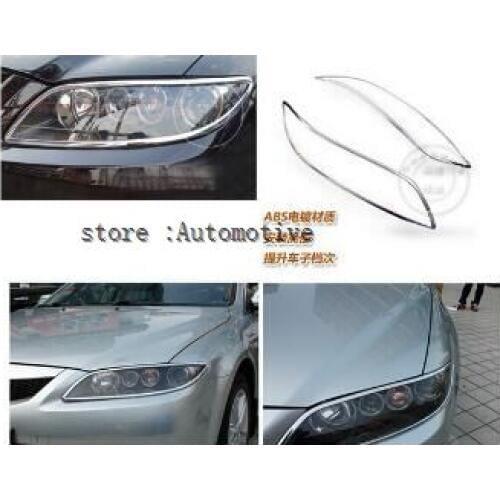 ABS Chrome Front Head Lamp Cover/Front Head light covers 2 PCS/Set for Mazda 6 2003-2012