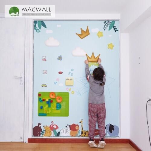 Magwall magnetic jungle series children graffiti wallpaper writable magnet sheet soft drawing board