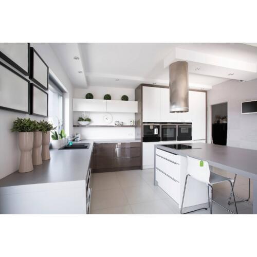 2017 modular kitchen cabinet suppliers China new design furniture paint high gloss white lacquere dular