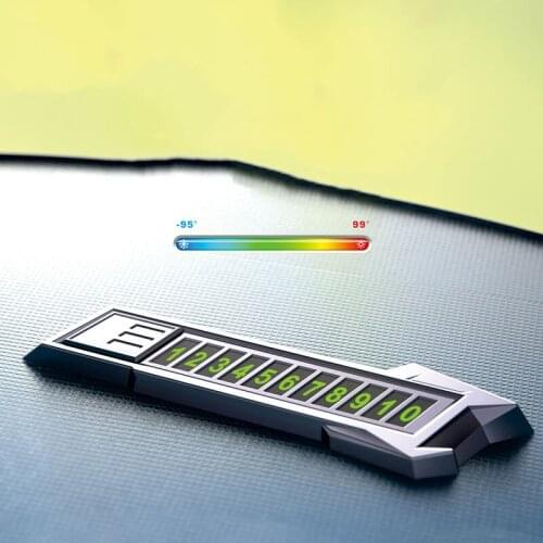 Mutips Temporary Car Parking Sign Zinc Alloy Hidden Luminous Mobile Phone Number for BMW e90 e60 e46 f10 VW Golf 7 peugeot 206