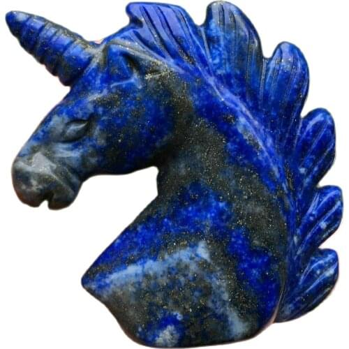 Natural quartz crystal Hand Carved unicorn skull point reiki healing