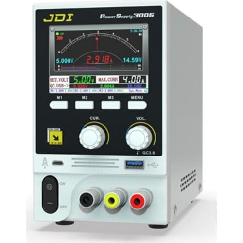 Newest JDI 30V 6A Intelligent Voltage Stabilized Ammeter Regulator Current Power With Fast USB Charging Port Phone Repair Tools