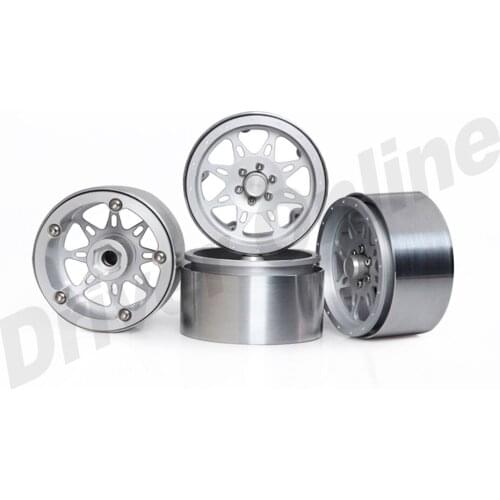 4pcs Aluminum Alloy 2.2 Inch Beadlock Wheel Rims for 1/10 RC Crawler Car Axial SCX10 90046 Traxxas TRX4 RR10 Wraith 90053 D90