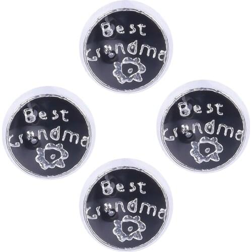 20Pcs/lot F329 Letters Best Grandma Floating Charms Finding Glass Locket Women Necklaces Jewelry Supplies