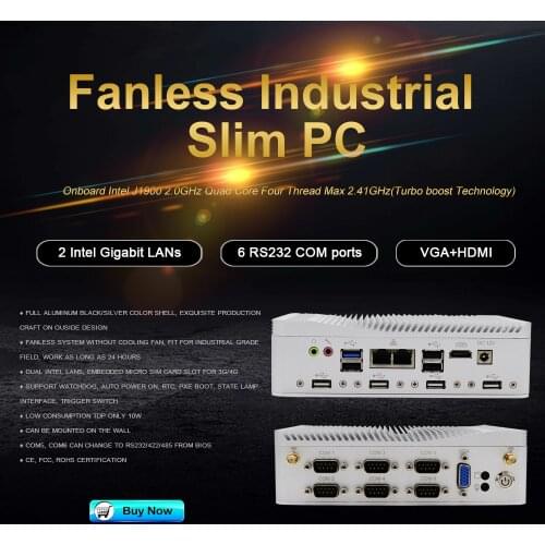 High quality industrial computer dual Lan 3G/4G SIM card android mini pc 6COM VGA HD used desktop computer