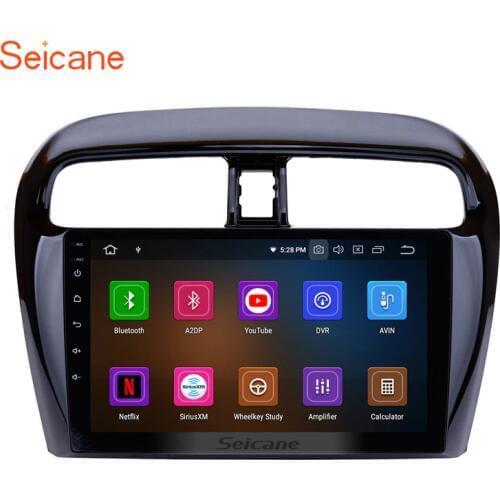 Seicane 9 Inch Quad-core/8-Core Android 10.0 Car Radio For 2012 2013-2018 Mitsubishi Mirage GPS Multimedia Player Support DVR 4G