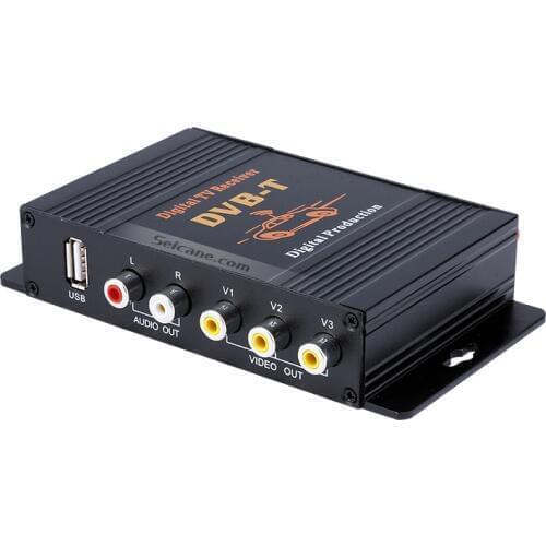 Seicane DVB-T Mobile TV Receiver Car Digital TV Tuner Swith DC12V-1A Video and Audio 140-190KM/H Output and Input High-Speed