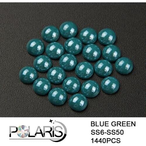 Polaris AAAAA Blue Green Hotfix Rhinestones Ceramic Pearl ss10/ss12/ss16/ss20 Rhinestones Iron-on For Garment Accessory/Clothes
