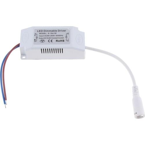 Dimmable LED Power Supply DC 15-60V 300mA 6-18x1W For LED Downlights