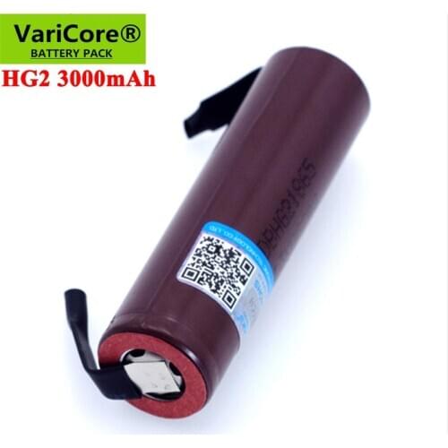 VariCore 100% New HG2 18650 3000mAh Rechargeable battery 18650HG2 3.6V discharge 20A Power batteries + DIY Nickel