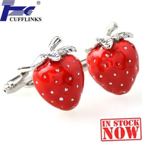 Strawberry Cufflink Cuff Link 2 Pairs Free Shipping Promotion