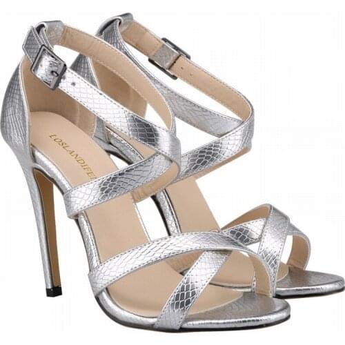 Sexy Leisure Occupation Women Sandals PU Leather Shoes Round Toe 11CM Thin High heels Buckle Strap women shoes size 35-42