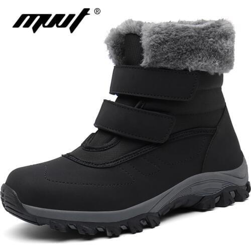 Women Boots Waterproof Winter Shoes Women Snow Boots Platform Keep Warm Mid-Calf Winter Boots With Fur Heels Botas Mujer