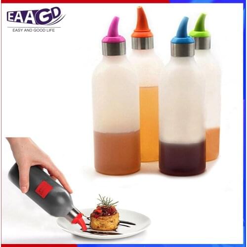 1Pcs Jam Squeeze Bottle Cooking Salad Sauce Tank Seasoning Bottle Soy Sauce Pot Condiment Squeeze Bottles