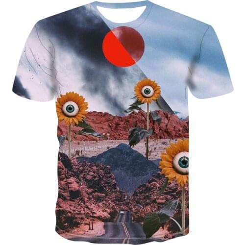 2021 popular new 3D t-shirt mens animation creative personality Casual Short Sleeve printing top fashion short sleeve T-shirt