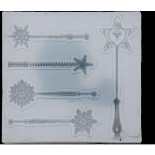 2021 New 2021 New Magic Stick Fairy Wand Silicone Mold Fondant Epoxy Resin Jewelry Pendant Making