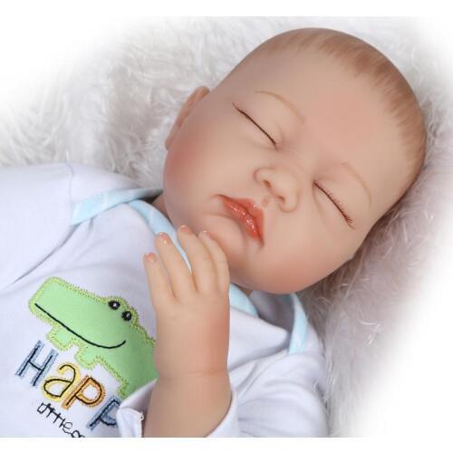 22" bebe doll reborn realista bareheaded sleeping reborn babies dolls toys for children gift bebe alive boneca para meninas