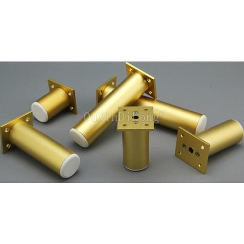 4PCS Aluminum Alloy Furniture Cabinet Feet Table Sofa Bed TV Cabinet Legs Furniture Legs Adjustable Gold Feet GF205