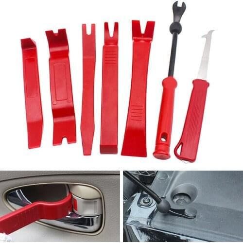 7Pcs Car Door Clip Panel Trim Radio Dashboard Removal Tool Kit Car Interior Navigation Disassembly Seesaw Conversion Repair Tool