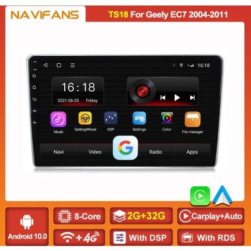 Android 11 RDS DSP 4G Net Car Radio Multimedia Video Player Navigation GPS For Geely Emgrand EC7 1 2016 -2018 Carplay Auto BT5.0