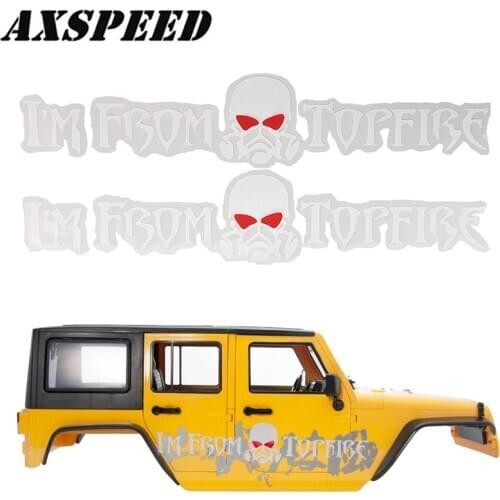 AXSPEED 1Pair RC Car Stickers TOPFIRE Logo Decals Marks Tail Rear Side Remote Control Car Decoration Parts