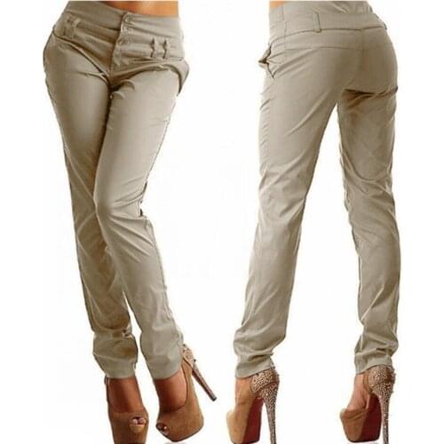 Summer Elegant Womens Casual Pants Lady Elastic Fabric OL Office Work Wear Slim Pencil Pants Female Comfort Trousers