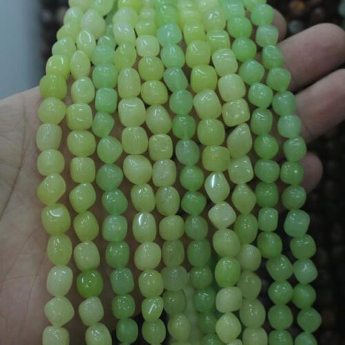 7-8mm freeform lemon jades beads natural stone beads DIY loose beads for jewelry making strand 15" wholesale
